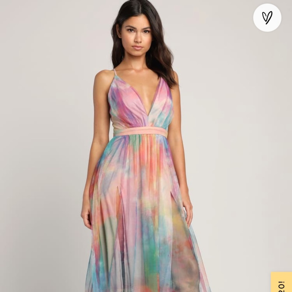 Lulus tie die dress NEVER WORN STILL IN BAG! size large